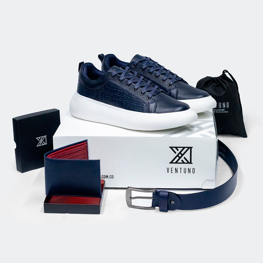 Set Cuero EMPORIUM | Azul Oscuro